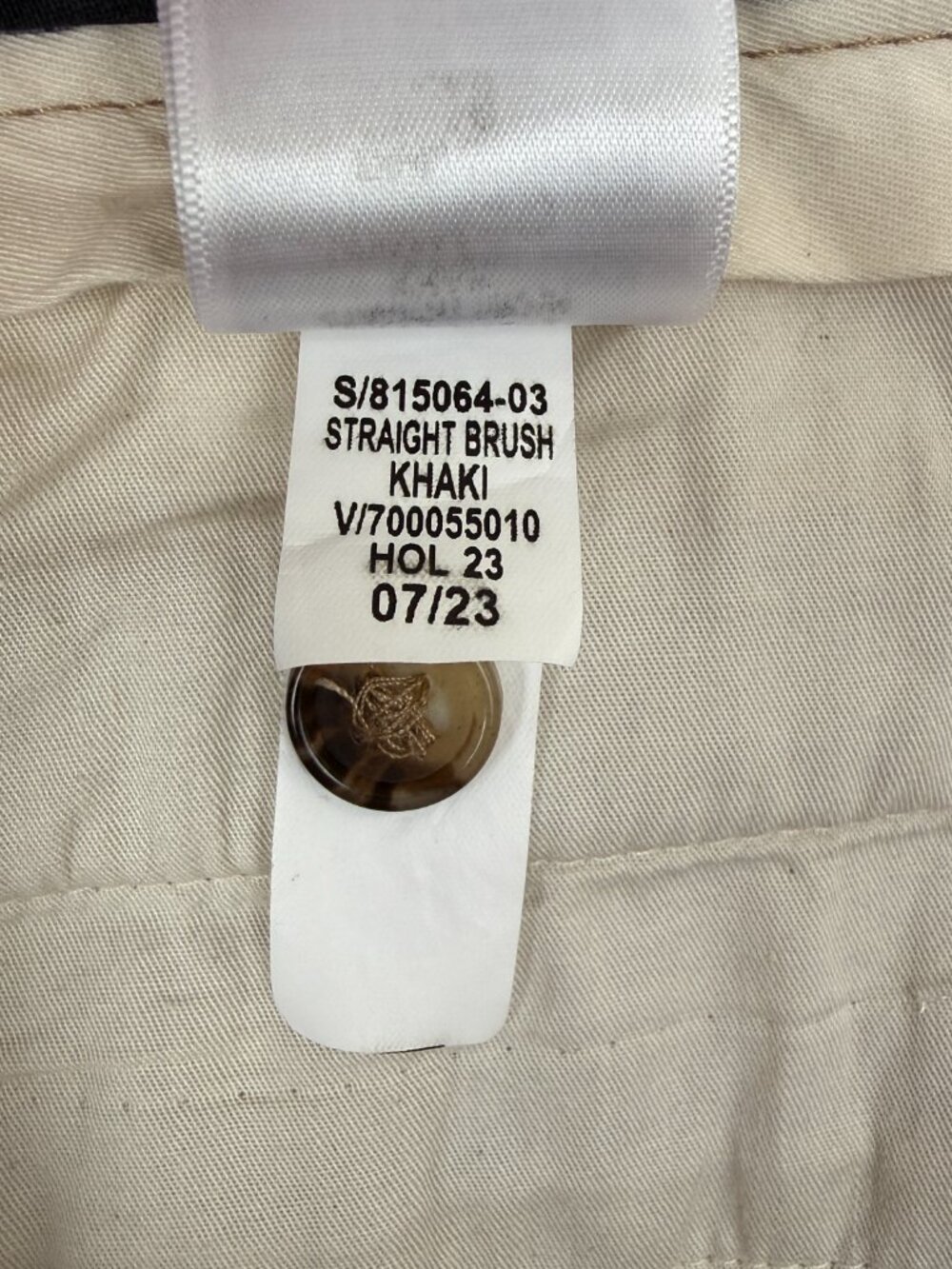 Banana Republic BR Straight Fit Khaki Pants Mens Size 34x34 Tan Stretch Chino - Picture 10 of 13